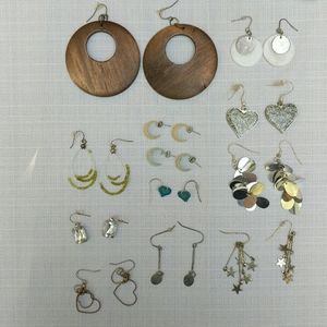 Lot of 12 Various Fashion Earrings